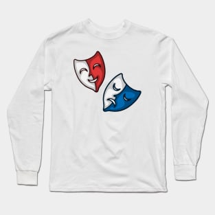 Happy and sad faces Long Sleeve T-Shirt
